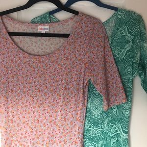 Lot of 2 Small Lularoe Nicole dress EUC